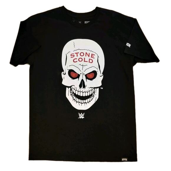 Rook x WWE Stone Cold Steve Austin Mens Tee TShirt Sz L Black Wrestling Rare NWT - Picture 1 of 15
